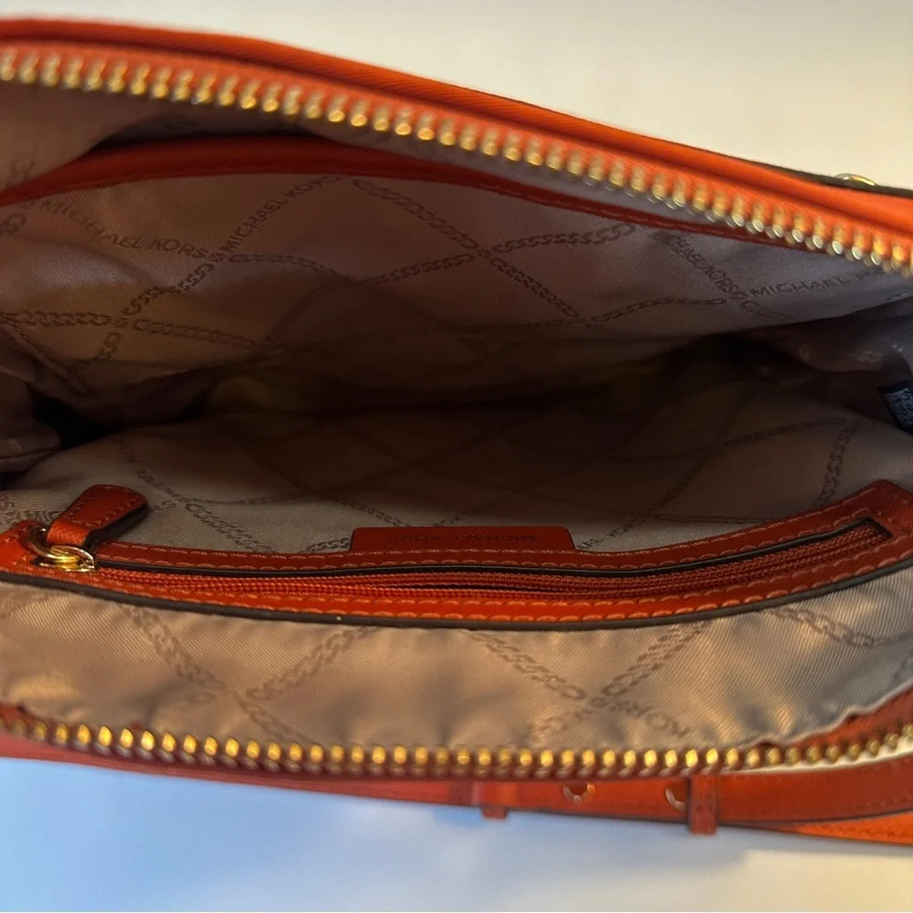 Jet Set Large Nylon Gabardine Messenger Bag Deep‎ Orange Crossbody 32H9GT9C3C